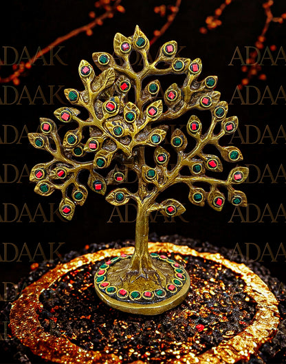 Brass Jewel Bloom Tree Décor