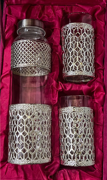 silver bottle set