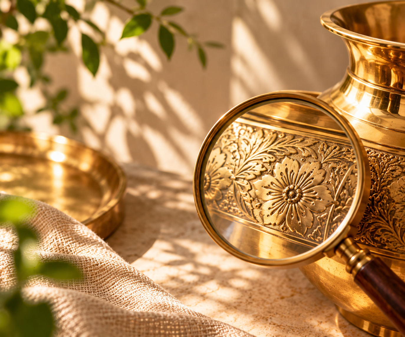 Detailed craftsmanship on a quality brass decorative product