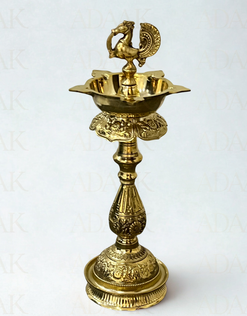 brass mayur deepam