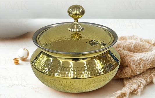 Adaak's Kanak Brass Patili with Lid