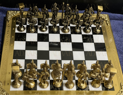 Adaak Regalia Brass Chess Set