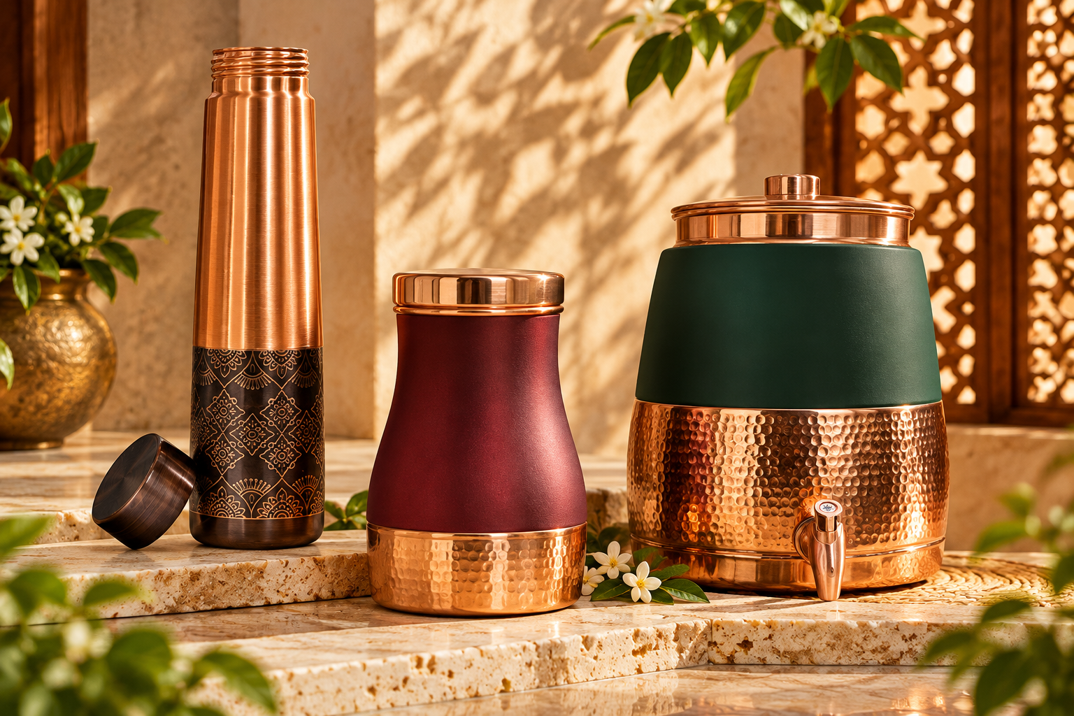 Adaak copper drinkware collection
