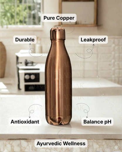 copper oreo bottle with details