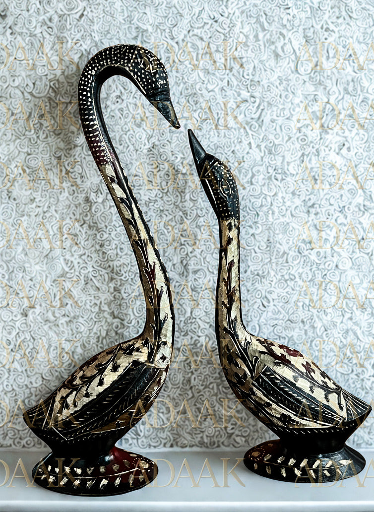 Metal Brass Swan Set