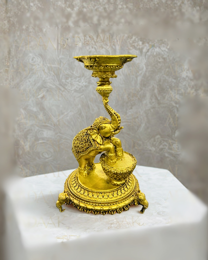 elephant_diya_front_view