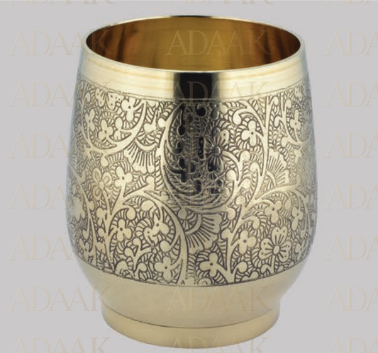 Sharvya Brass Glass Set (set of 6 glasses)- Classic Elegance Drinkware