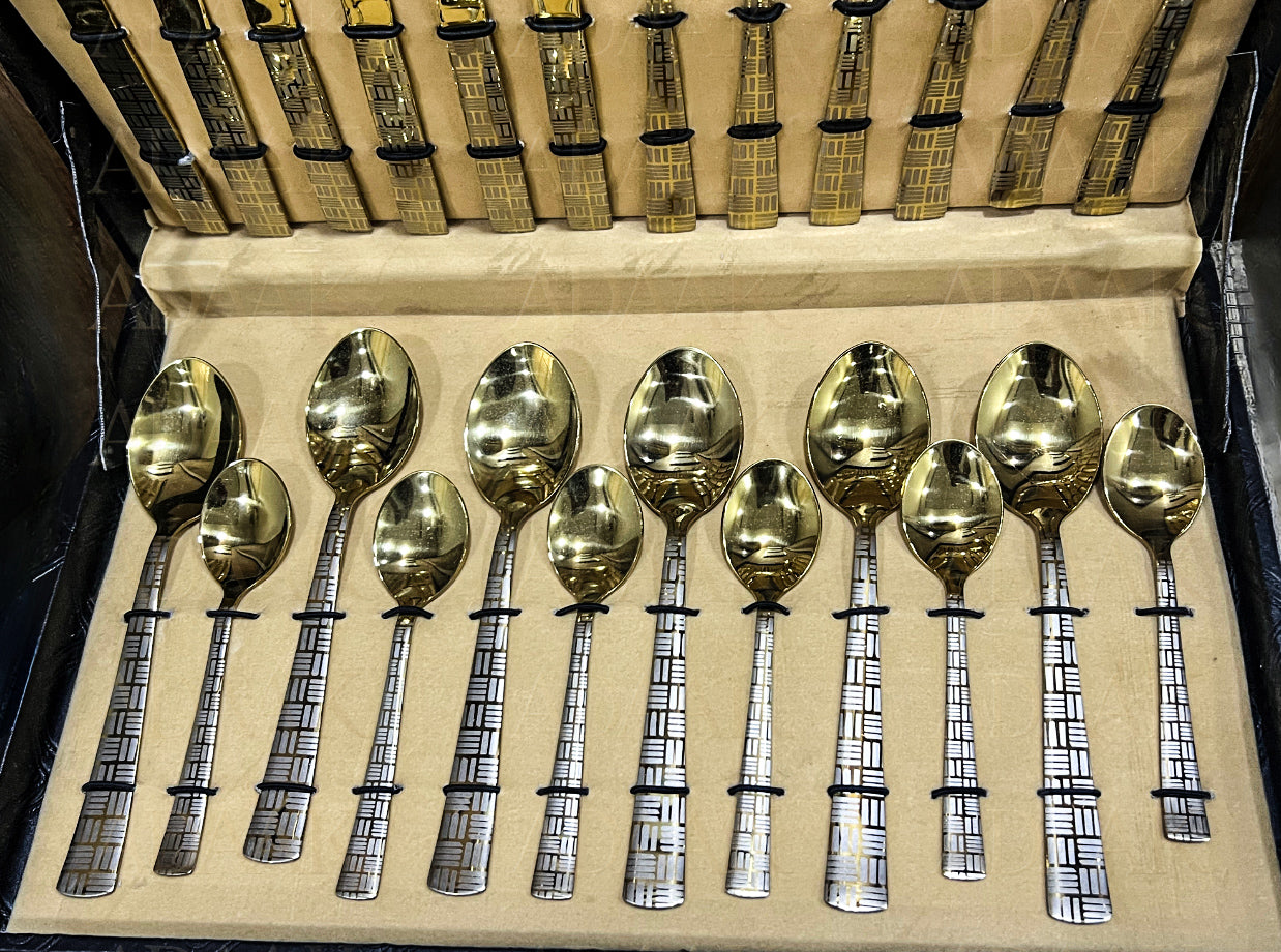 Regalia Cutlery Set (24pc) – Gold Finish - Dine With Distinction