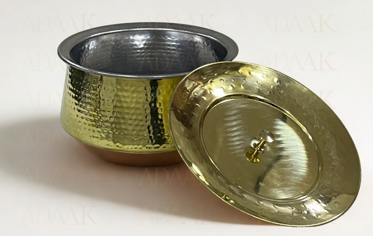 Premium Brass Finish Handi – Traditional Indian Cookware