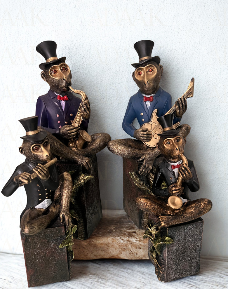 musical monkey set of 4