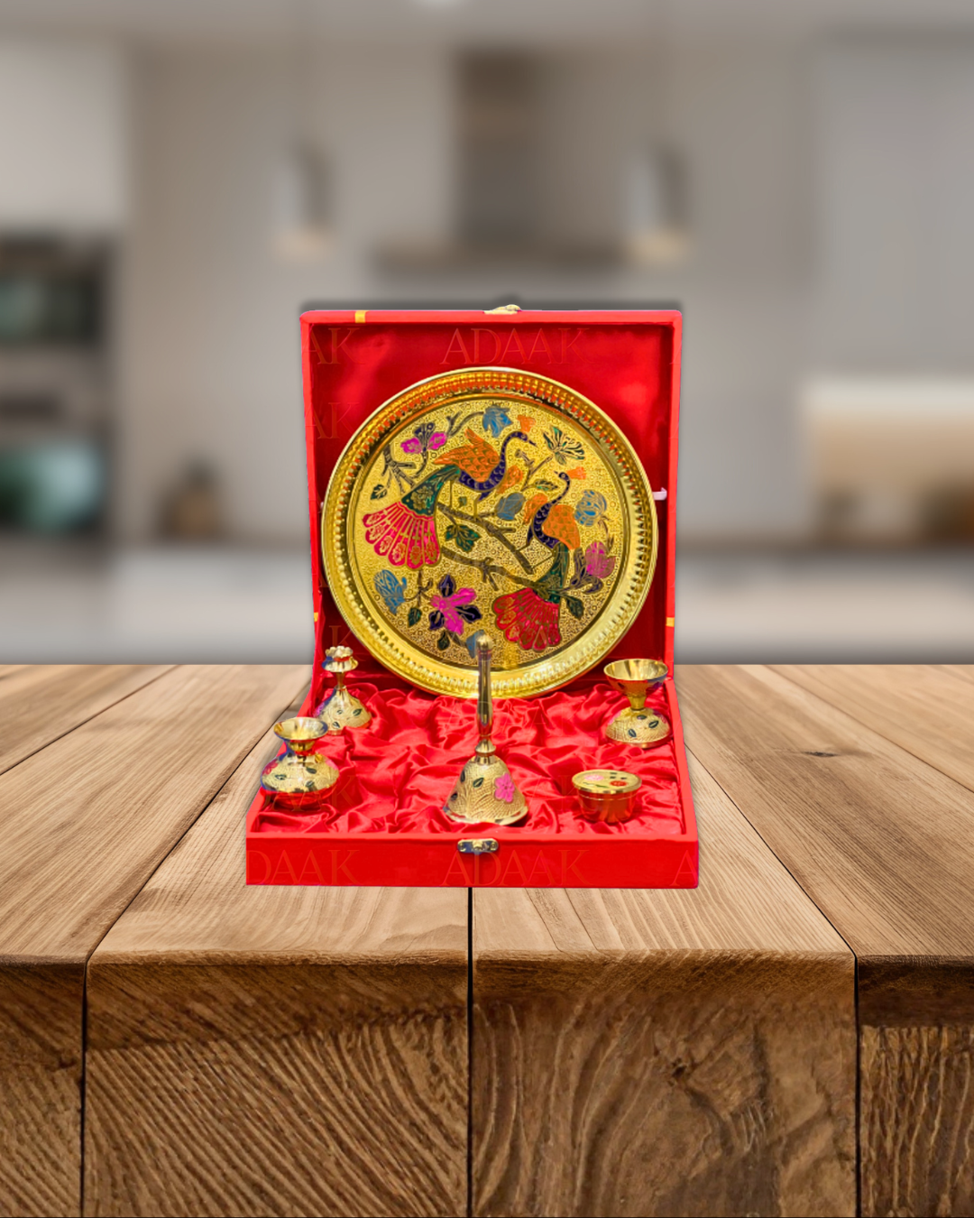 pooja_thali_8_inch_peacock