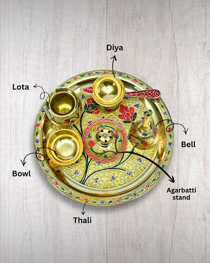 pooja_thali_flower_8_inch