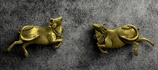 Adaak's Kamdhenu Brass Wall Hanging (set of 2)